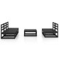 vidaXL Juego de muebles de jardín 6 piezas negro madera maciza de pino