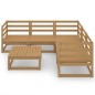 vidaXL Muebles de jardín 6 piezas marrón miel madera maciza de pino vidaXL Muebles de jardín 6 piezas marrón miel madera maciza de pino