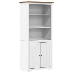 vidaXL Librería BODO madera maciza de pino blanco y marrón 80x40x172cm