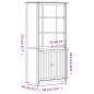vidaXL Librería BODO madera maciza de pino blanco y marrón 80x40x172cm vidaXL Librería BODO madera maciza de pino blanco y marrón 80x40x172cm