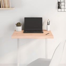 vidaXL Tablero de mesa madera maciza roble sin tratar 60x50x(2-4) cm