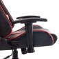 vidaXL Silla de gaming de cuero sintético negro y rojo