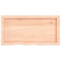 vidaXL Tablero de mesa madera maciza roble sin tratar 80x40x(2-4) cm