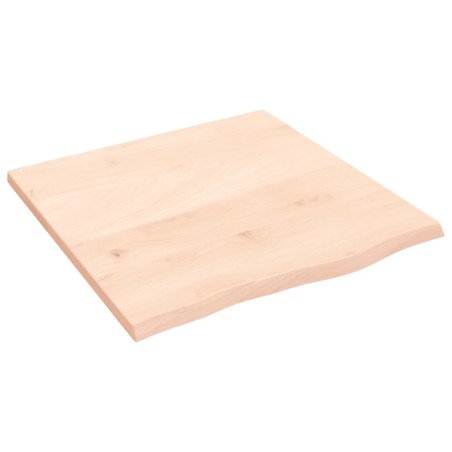 vidaXL Tablero de mesa madera maciza de roble sin tratar 60x60x2 cm