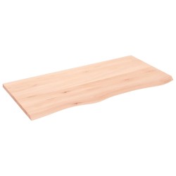 vidaXL Tablero de mesa madera maciza de roble sin tratar 100x50x2 cm