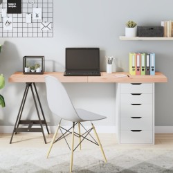 vidaXL Tablero de mesa madera maciza roble sin tratar 160x50x(2-6) cm