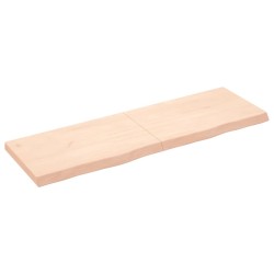 vidaXL Tablero de mesa madera maciza roble sin tratar 160x50x(2-6) cm