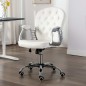vidaXL Silla de oficina giratoria de cuero sintético blanco vidaXL Silla de oficina giratoria de cuero sintético blanco