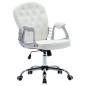 vidaXL Silla de oficina giratoria de cuero sintético blanco vidaXL Silla de oficina giratoria de cuero sintético blanco