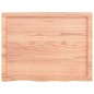 vidaXL Tablero mesa madera roble tratada marrón claro 80x60x(2-6) cm vidaXL Tablero mesa madera roble tratada marrón claro 80x60x(2-6) cm