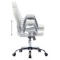 vidaXL Silla de oficina giratoria de cuero sintético blanco vidaXL Silla de oficina giratoria de cuero sintético blanco