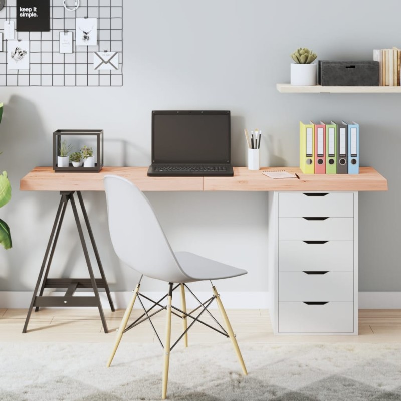 vidaXL Tablero de mesa madera maciza roble sin tratar 160x40x(2-6) cm vidaXL Tablero de mesa madera maciza roble sin tratar 160x40x(2-6) cm