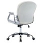 vidaXL Silla de oficina giratoria de cuero sintético blanco vidaXL Silla de oficina giratoria de cuero sintético blanco