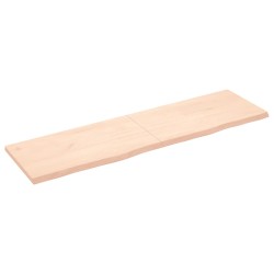 vidaXL Tablero de mesa madera maciza roble sin tratar 180x50x(2-4) cm