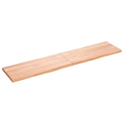 vidaXL Tablero mesa madera roble tratada marrón claro 180x40x(2-4) cm