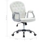 vidaXL Silla de oficina giratoria de cuero sintético blanco vidaXL Silla de oficina giratoria de cuero sintético blanco