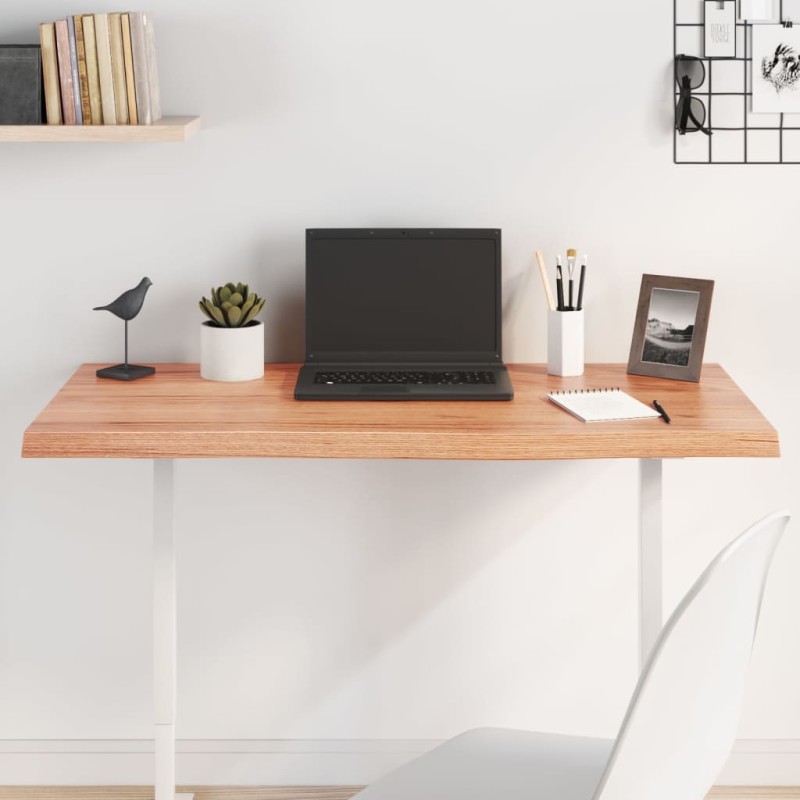 vidaXL Tablero mesa madera roble tratada marrón claro 100x40x(2-4) cm vidaXL Tablero mesa madera roble tratada marrón claro 100x40x(2-4) cm