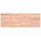 vidaXL Tablero mesa madera roble tratada marrón claro 140x50x(2-6) cm