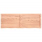 vidaXL Tablero mesa madera roble tratada marrón claro 140x50x(2-6) cm