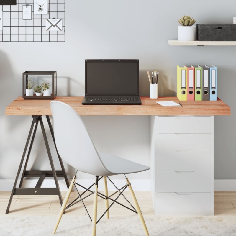 vidaXL Tablero mesa madera roble tratada marrón claro 140x60x(2-6) cm vidaXL Tablero mesa madera roble tratada marrón claro 140x60x(2-6) cm