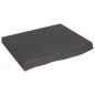 vidaXL Tablero mesa madera roble tratada gris oscuro 60x50x(2-6) cm