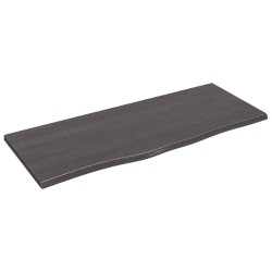 vidaXL Tablero de mesa madera de roble tratada gris oscuro 100x40x2 cm