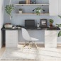 vidaXL Tablero mesa madera roble tratada gris oscuro 220x40x(2-6) cm vidaXL Tablero mesa madera roble tratada gris oscuro 220x40x(2-6) cm