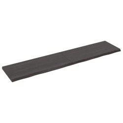vidaXL Tablero mesa madera roble tratada gris oscuro 180x40x(2-4) cm