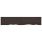 vidaXL Tablero mesa madera roble tratada gris oscuro 200x40x(2-6) cm