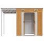 vidaXL Cobertizo con tejado largo acero marrón claro 277x110,5x181 cm vidaXL Cobertizo con tejado largo acero marrón claro 277x110,5x181 cm