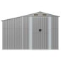 vidaXL Cobertizo de jardín acero galvanizado gris 277x93x179 cm