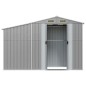 vidaXL Cobertizo de jardín acero galvanizado gris 277x93x179 cm