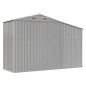 vidaXL Cobertizo de jardín acero galvanizado gris 277x93x179 cm