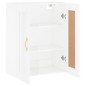 vidaXL Armario de pared madera ingeniería blanco brillo 69,5x34x90 cm