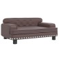 vidaXL Cama para perros de cuero sintético marrón 70x45x30 cm vidaXL Cama para perros de cuero sintético marrón 70x45x30 cm