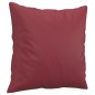 vidaXL Sofá de 2 plazas con cojines cuero sintético rojo tinto 120 cm vidaXL Sofá de 2 plazas con cojines cuero sintético rojo tinto 120 cm