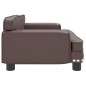 vidaXL Cama para perros de cuero sintético marrón 70x45x30 cm vidaXL Cama para perros de cuero sintético marrón 70x45x30 cm