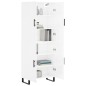 vidaXL Aparador alto madera contrachapada blanco brillo 69,5x34x180 cm vidaXL Aparador alto madera contrachapada blanco brillo 69,5x34x180 cm