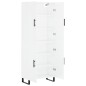vidaXL Aparador alto madera contrachapada blanco brillo 69,5x34x180 cm vidaXL Aparador alto madera contrachapada blanco brillo 69,5x34x180 cm