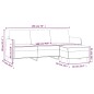 vidaXL Sofá de 3 plazas con taburete de tela gris claro 180 cm vidaXL Sofá de 3 plazas con taburete de tela gris claro 180 cm