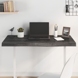 vidaXL Tablero mesa madera roble tratada gris oscuro 100x60x(2-6) cm