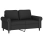 vidaXL Sofá de 2 plazas con cojines terciopelo negro 120 cm vidaXL Sofá de 2 plazas con cojines terciopelo negro 120 cm