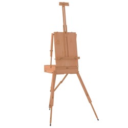 vidaXL Caballete de pintura madera maciza de haya 81x121x173 cm
