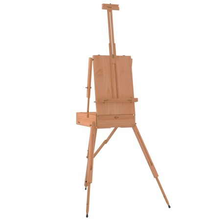 vidaXL Caballete de pintura madera maciza de haya 81x121x173 cm