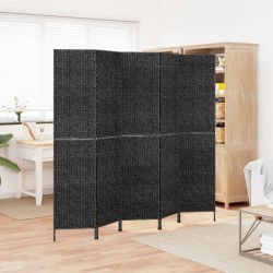 vidaXL Biombo de 5 paneles jacinto de agua negro 205x180 cm