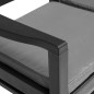 vidaXL Banco de jardín 2 plazas con cojines 133 cm plástico gris vidaXL Banco de jardín 2 plazas con cojines 133 cm plástico gris