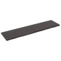 vidaXL Encimera baño madera maciza tratada gris oscuro 160x40x(2-4) cm vidaXL Encimera baño madera maciza tratada gris oscuro 160x40x(2-4) cm