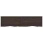 vidaXL Encimera baño madera maciza tratada gris oscuro 160x40x(2-4) cm vidaXL Encimera baño madera maciza tratada gris oscuro 160x40x(2-4) cm