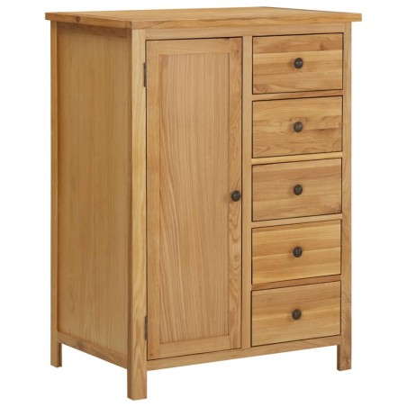 vidaXL Armario de madera maciza de roble 76x52x105 cm 