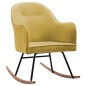 vidaXL Silla mecedora de terciopelo amarillo mostaza vidaXL Silla mecedora de terciopelo amarillo mostaza